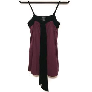 Club Monaco - Velvet Tie Front Sleeveless Blouse